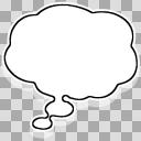 吹き出し【フリー素材あそび】白フチあり