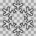 【素材】雪の結晶４・シルエット【フリー素材処くらげや】