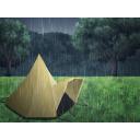 背景イラスト　アウトドア(雨)