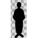 【素材】シルエット・立ち絵・羽織・老年男性【フリー素材処くらげや】