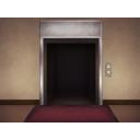 レトロな開いたエレベーター(明・停電)
