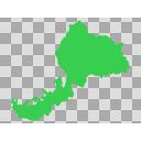 少しゆるい福井県地図 フチなし