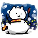 ゆるだるいネコ7(クリスマス・お正月編）素材集35｢雪だるま､クリスマス､雪､冬｣