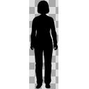 中肉中背の女性01　透過PNG（500×1492px  72dpi）