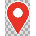 地図アプリケーション風目的地アイコン（白縁取り）