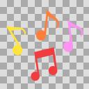【素材】音符のワンポイントイラスト