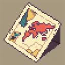 【TRPG】アイテム素材アイコン/拾った地図/マッピング【ゲーム/ドット絵/イラスト】