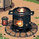 【TRPG】アイテム素材アイコン/キャンプ/ストープ/野営/料理【ゲーム/ドット絵/イラスト】