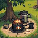 【TRPG】アイテム素材アイコン/キャンプ/ストープ/野営/料理【ゲーム/ドット絵/イラスト】
