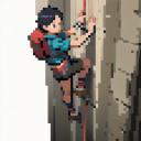 【TRPG】アイテム素材アイコン(絶壁/崖/冒険/ロッククライミング/登山)【ゲーム/ドット絵/イラスト】