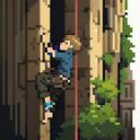 【TRPG】アイテム素材アイコン(絶壁/崖/冒険/ロッククライミング/登山)【ゲーム/ドット絵/イラスト】