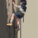 【TRPG】アイテム素材アイコン(絶壁/崖/冒険/ロッククライミング/登山)【ゲーム/ドット絵/イラスト】