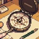 【TRPG】アイテム素材アイコン(方位磁石/マップ)【ゲーム/ドット絵/イラスト】