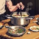 【TRPG】アイテム素材アイコン(鍋/煮込み料理/キャンプ/食事/食料品/野戦料理)【ゲーム/ドット絵/イラスト】