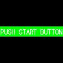 「PUSH START BUTTON」文字（太字）点滅動画素材