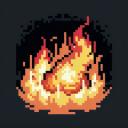 【TRPG】アイテム素材アイコン(火炎魔法)【ゲーム/ドット絵/イラスト】