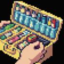 【TRPG】アイテム素材アイコン(支援物資/医療キット/救急箱)【ゲーム/ドット絵/イラスト】