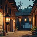 【TRPG】アイテム素材アイコン(街灯/夜景/街の灯/都市)【ゲーム/ドット絵/イラスト】