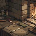 【TRPG】アイテム素材アイコン(夜景/街/裏路地/焚き火)【ゲーム/ドット絵/イラスト】