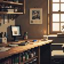 【TRPG】アイテム素材アイコン(デスクトップパソコンのある部屋/ビジネス)【ゲーム/ドット絵/イラスト】