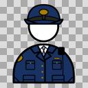 【素材】女性警察官のアイコンイラスト