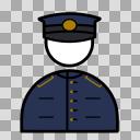 【素材】明治大正期の警察官のアイコンイラスト