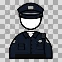 【素材】アメリカの警察官のアイコンイラスト