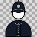 【素材】19世紀頃のイギリスの警察官のアイコンイラスト