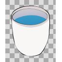 707 コップの水 (青)【立ち絵素材 PNG】