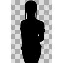 【素材】スーツ女性１シルエット【フリー素材処くらげや】
