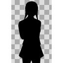 【素材】セーラー襟ブレザー１シルエット上半身【フリー素材処くらげや】