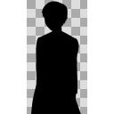 【素材】セーラー服１シルエット・上半身【フリー素材処くらげや】