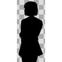 【素材】セーラー服２シルエット上半身【フリー素材処くらげや】