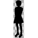 【素材】セーラー服３シルエット・全身【フリー素材処くらげや】