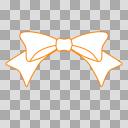 リボン 白 縁オレンジ ニコニ コモンズ