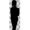 スーツ女性シルエット 上半身