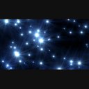 降りながら瞬くレンズフレアループ（フルHD）