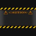 【アニメーション素材】CAUTION・警告メッセージ画面のメッセージフレーム